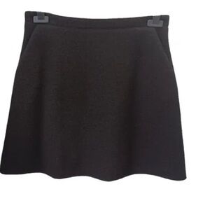 NWT Skall Studio Black Wool A-Line Skirt